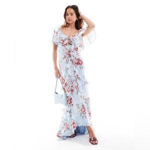 ASOS Floral Blue Maxi Dress